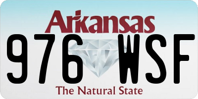 AR license plate 976WSF
