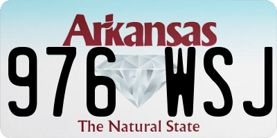 AR license plate 976WSJ