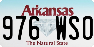 AR license plate 976WSO