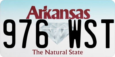 AR license plate 976WST