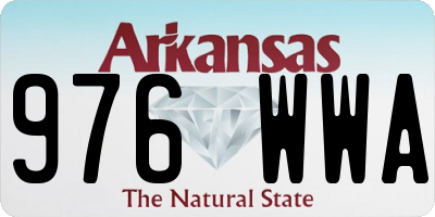 AR license plate 976WWA