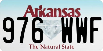 AR license plate 976WWF