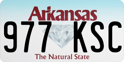 AR license plate 977KSC