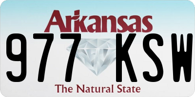 AR license plate 977KSW