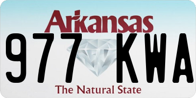 AR license plate 977KWA