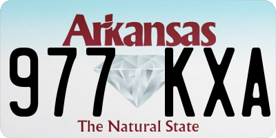 AR license plate 977KXA