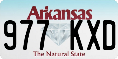 AR license plate 977KXD