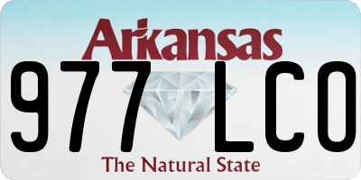 AR license plate 977LCO