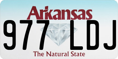 AR license plate 977LDJ