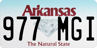AR license plate 977MGI