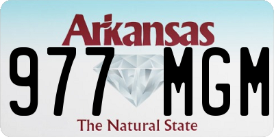 AR license plate 977MGM