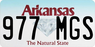 AR license plate 977MGS