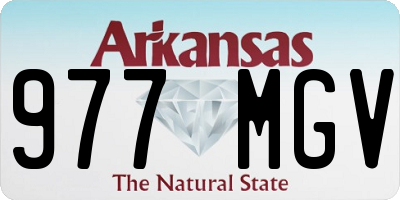 AR license plate 977MGV