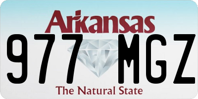 AR license plate 977MGZ
