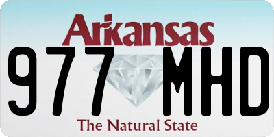 AR license plate 977MHD