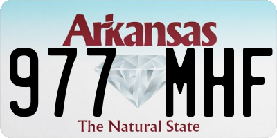 AR license plate 977MHF