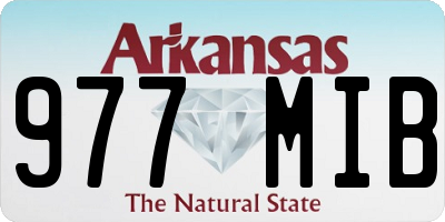 AR license plate 977MIB