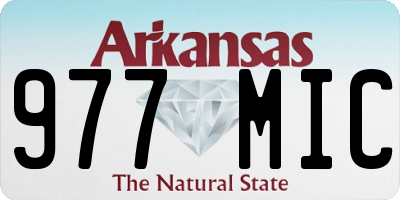 AR license plate 977MIC