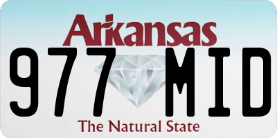 AR license plate 977MID