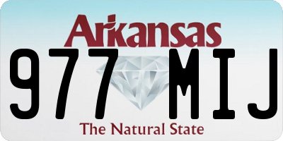 AR license plate 977MIJ