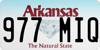 AR license plate 977MIQ