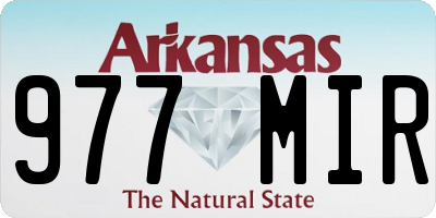 AR license plate 977MIR