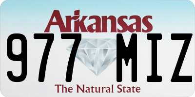 AR license plate 977MIZ