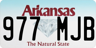 AR license plate 977MJB