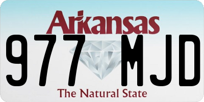 AR license plate 977MJD