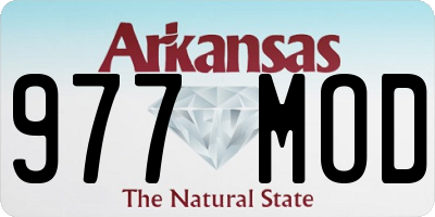 AR license plate 977MOD