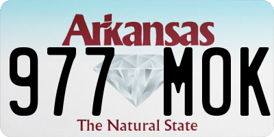 AR license plate 977MOK