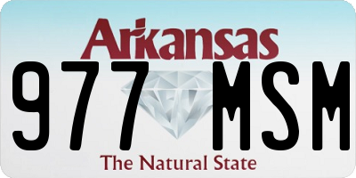 AR license plate 977MSM