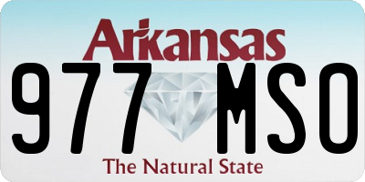 AR license plate 977MSO