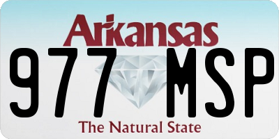 AR license plate 977MSP