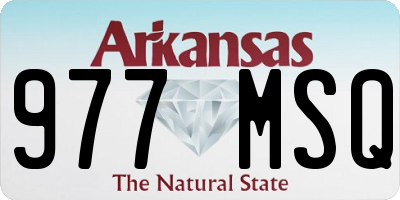 AR license plate 977MSQ