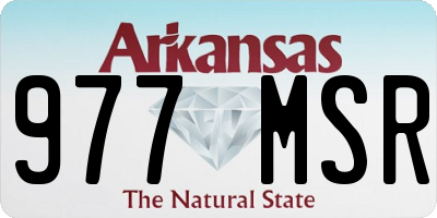 AR license plate 977MSR