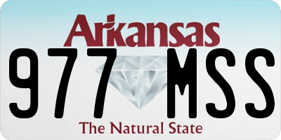 AR license plate 977MSS