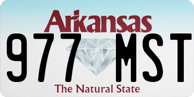AR license plate 977MST