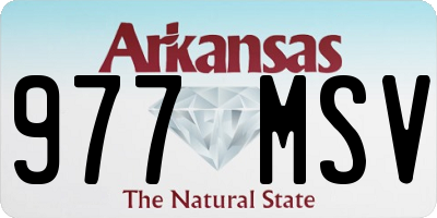 AR license plate 977MSV