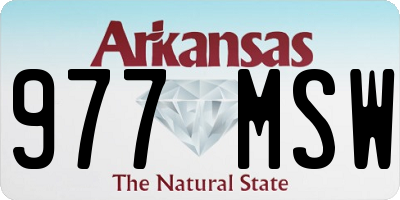AR license plate 977MSW
