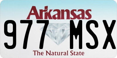 AR license plate 977MSX