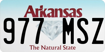 AR license plate 977MSZ