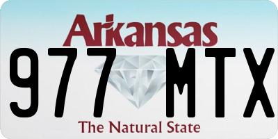 AR license plate 977MTX