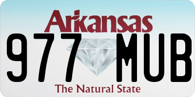 AR license plate 977MUB