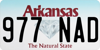AR license plate 977NAD