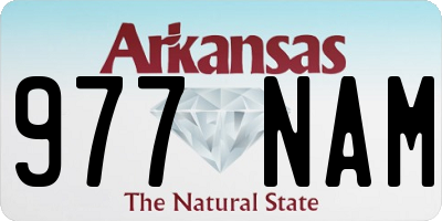 AR license plate 977NAM