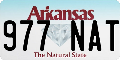 AR license plate 977NAT