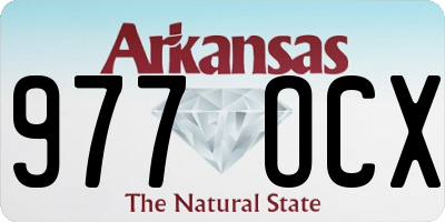 AR license plate 977OCX
