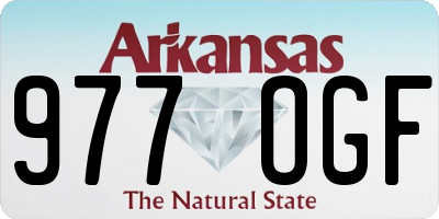 AR license plate 977OGF