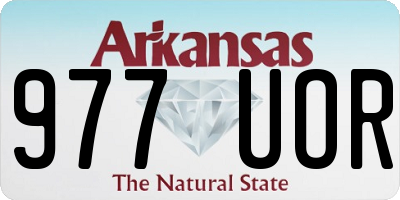 AR license plate 977UOR